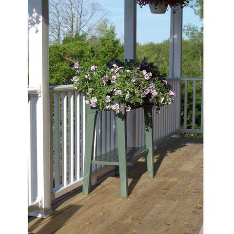 Image of Raised Planter in Sage Green Resin - Great for Patio or Garden