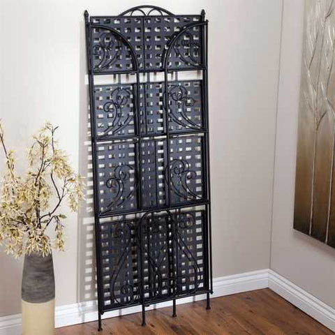 Image of Indoor / Outdoor Folding Metal Bakers Rack Plant Stand with 4 Shelves