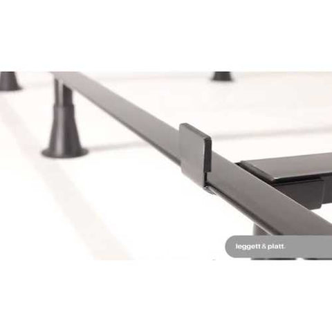 Image of King size Sturdy 9-Leg Metal Bed Frame with Headboard Brackets