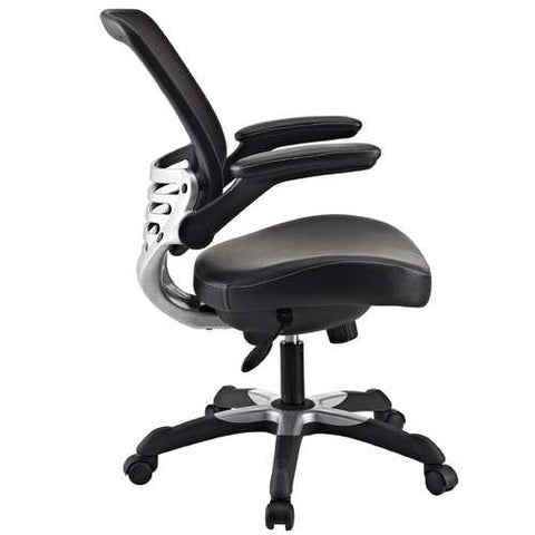 Image of Modern Black Mesh Back Ergonomic Office Chair with Flip-up Arms