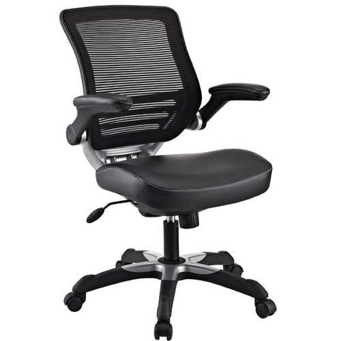 Image of Modern Black Mesh Back Ergonomic Office Chair with Flip-up Arms