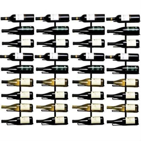 Image of 9-Bottle Wine Rack Wall Mounted Sturdy Wrought Iron