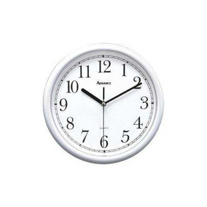 10-inch White Plastic Wall Clock