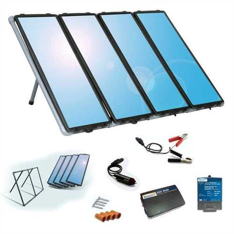 Image of 60-Watt Solar Panel Charging Kit with Charge Controller & Inverter