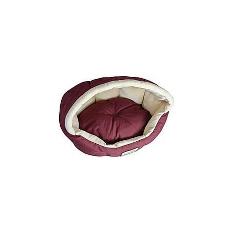 Image of 18-inch Burgundy & Beige Small Dog & Cat Bed by Armarkat