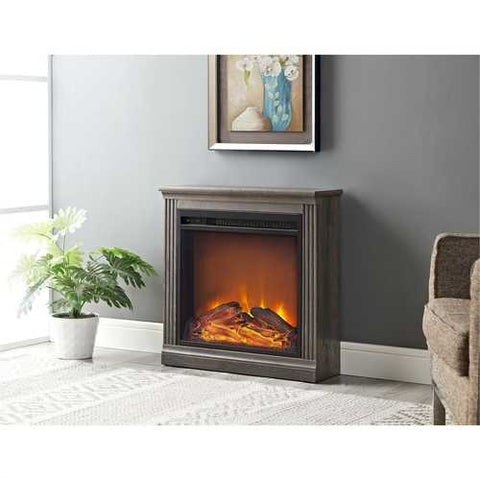 Image of Ventless Electric Fireplace in Espresso Wood Finish