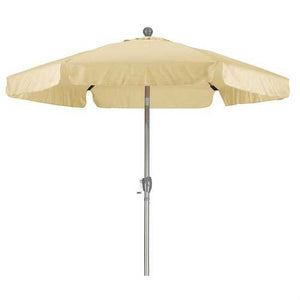 Antique Beige 7.5 Foot Off-White Patio Umbrella with Push Button Tilt and Metal Pole