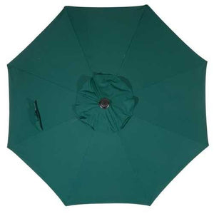 9 Foot Outdoor Patio Umbrella with Push Button Tilt and Crank Dark Green