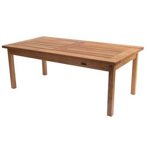 Image of Solid Wood Coffee Table with Galvanized Steel Hardware