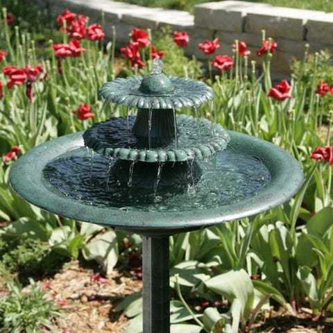 Image of 3-Tier Outdoor Bird Bath Water Fountain