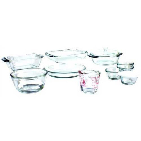 Image of 15-Piece Glass Bakeware Set - Dishwasher Oven Microwave & Freezer Safe