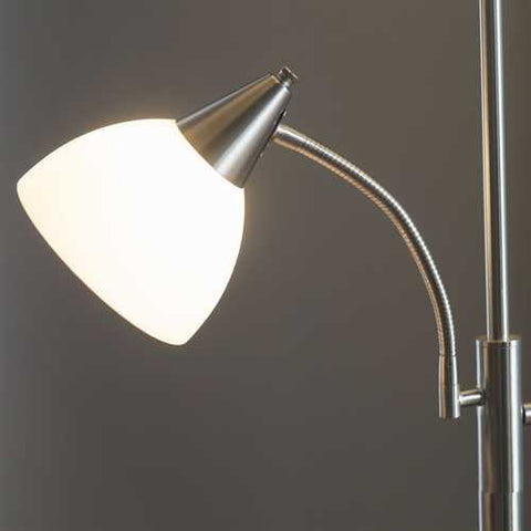 Image of Modern 71-inch High Floor Lamp with Gooseneck Reading Light