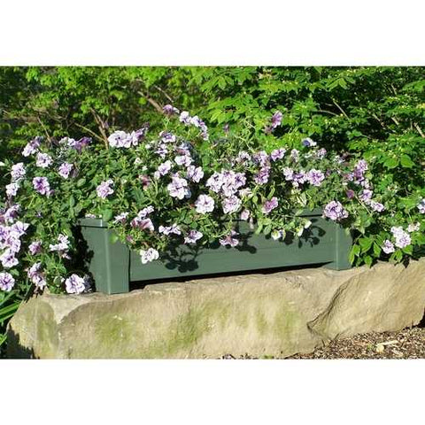 Image of Sage Green Rectangular Garden Deck Patio Planter - Holds up to 150 lbs