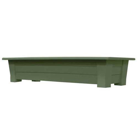 Image of Sage Green Rectangular Garden Deck Patio Planter - Holds up to 150 lbs