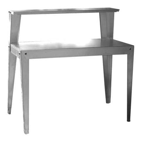 Image of Galvanized Steel Potting Bench Garden Workstation Rack Table