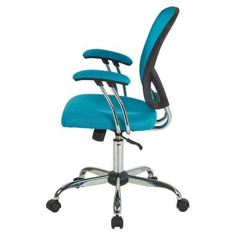 Image of Blue High Back Mesh Office Chair with Padded Armrest