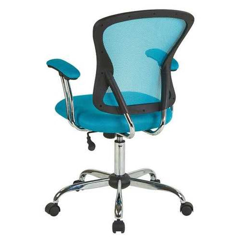 Image of Blue High Back Mesh Office Chair with Padded Armrest