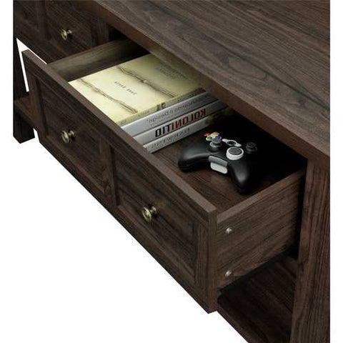 Image of Classic 55-inch TV Stand Versatile Accent Console Table with 2 Storage Drawers