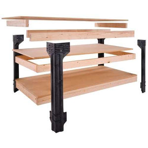 Workbench Shelving Unit Potting Bench Storage System - 2x4 Lumber Not Included