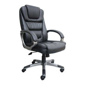 Ergonomic Black Faux Leather Executive Office Chair