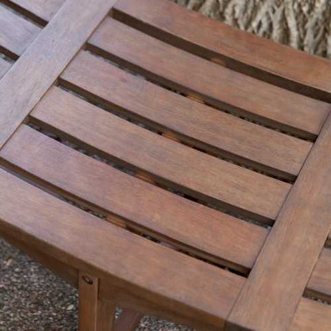 Image of Curved Outdoor Backless Garden Bench for Around Fire Pit or Tree