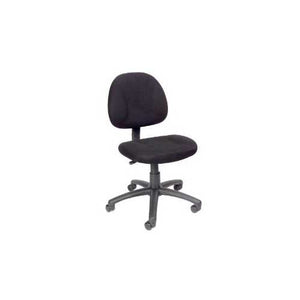 Black Office Chair with Padded Seat and Back with Lumbar Support