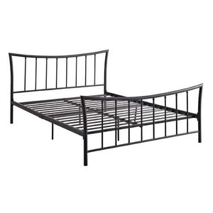 Full size Bronze Metal Platform Bed with Headboard and Footboard