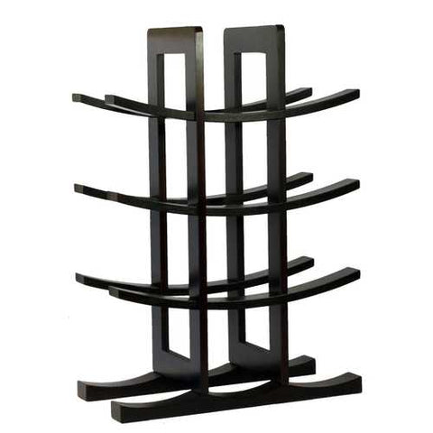 Image of 12-Bottle Wine Rack in Dark Espresso Finish Bamboo