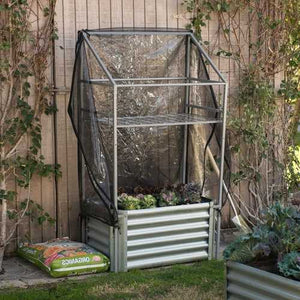 Metal Raised Garden Bed Planter Box with Greenhouse Cover