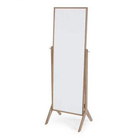 Image of Contemporary Cheval Floor Mirror in Driftwood Finish