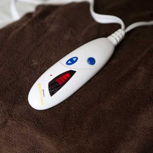 Super Soft Microplush Heated Electric Warming Throw Blanket in Chocolate Brown