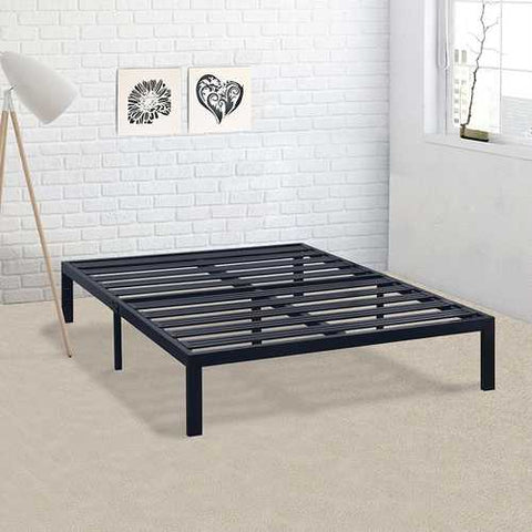 Image of California King Metal Platform Bed Frame with Heavy Duty Slats