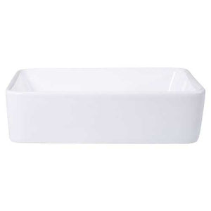 Modern 19-inch Rectangular Ceramic Vessel Basin Bathroom Sink