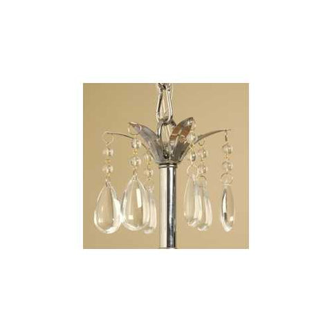 Image of Chrome 3-light Black Shade Crystal Chandelier