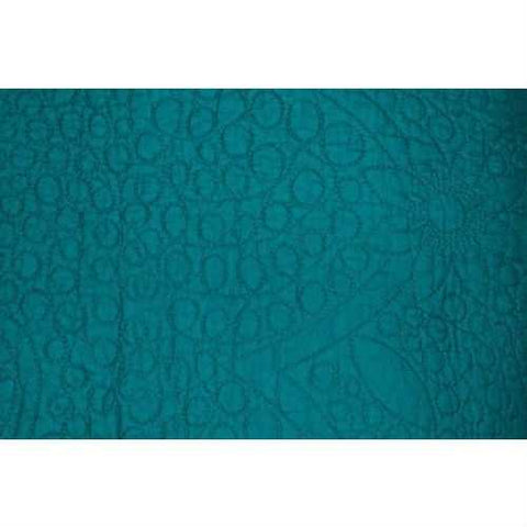 Image of California King 3-Piece 100% Cotton Quilted Bedspread with Shams in Turquoise