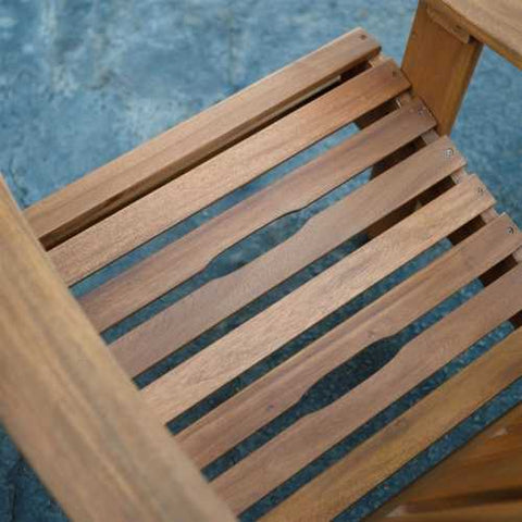 Image of Outdoor Hardwood Square-Back Adirondack Chair with Oversized Contoured Seat