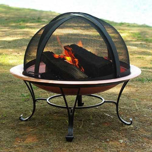 Classic 30-inch Copper Fire Pit with Dome Screen