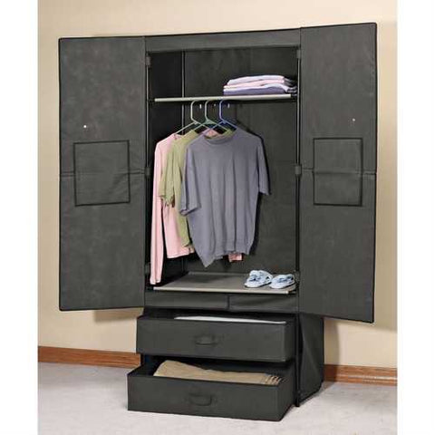 Image of Durable Steel Frame Wardrobe with Canvas Sides