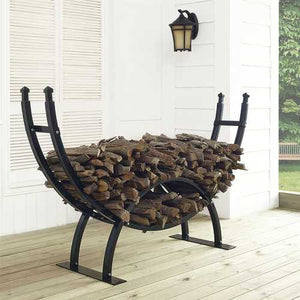 Round Crescent Firewood Rack - One Fourth Cord Log Storage