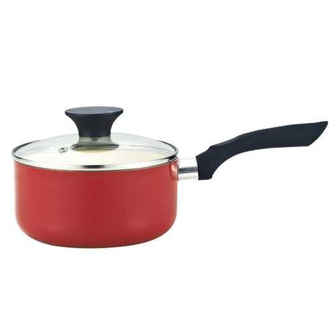 Image of 10-Piece Nonstick Ceramic Coating Cookware Set in Red