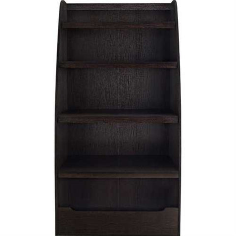 Image of Kids 4-Shelf Bookcase in Espresso Wood Finish Childs Bedroom