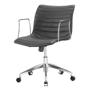 Black Mid-Back Modern Mid-Century Style Comfortable Office Chair