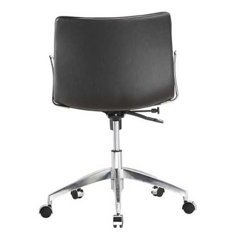 Image of Black Mid-Back Modern Mid-Century Style Comfortable Office Chair