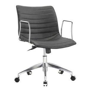 Black Mid-Back Modern Mid-Century Style Comfortable Office Chair