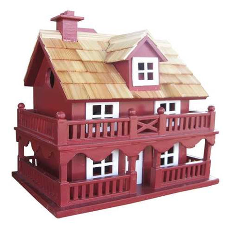 Image of Red Wood Birdhouse - Made of Kiln Dried Hardwood