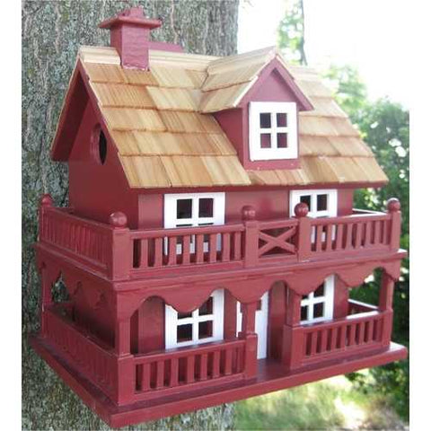 Image of Red Wood Birdhouse - Made of Kiln Dried Hardwood