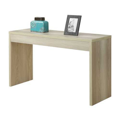 Image of Contemporary Sofa Table Console Table in Weathered White Wood Finish