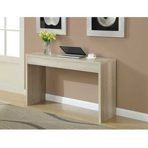 Image of Contemporary Sofa Table Console Table in Weathered White Wood Finish