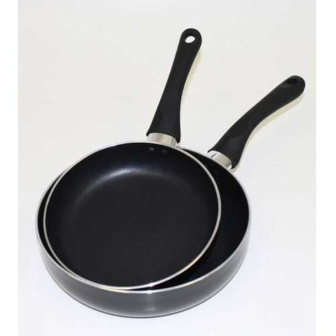 Image of 15-Piece Non-Stick Kitchen Cookware Set in Black