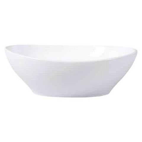 Image of Contemporary Oval Basin Round Vessel Bathroom Sink in White